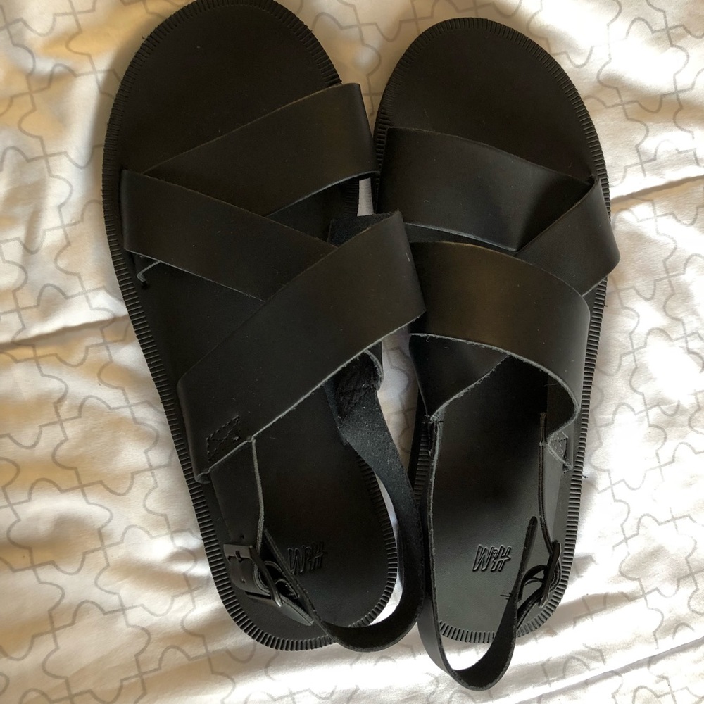 Black H&M MEN gladiator sandals